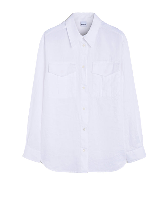 Aspesi Shirts White Lino