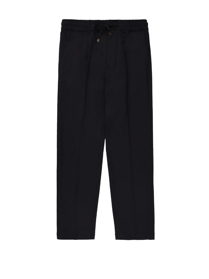 Cruna Trousers Black Lana Vergine