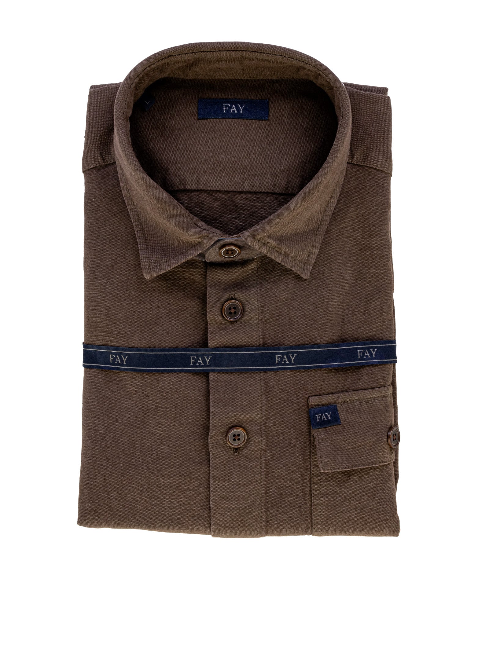 Fay Shirts Brown