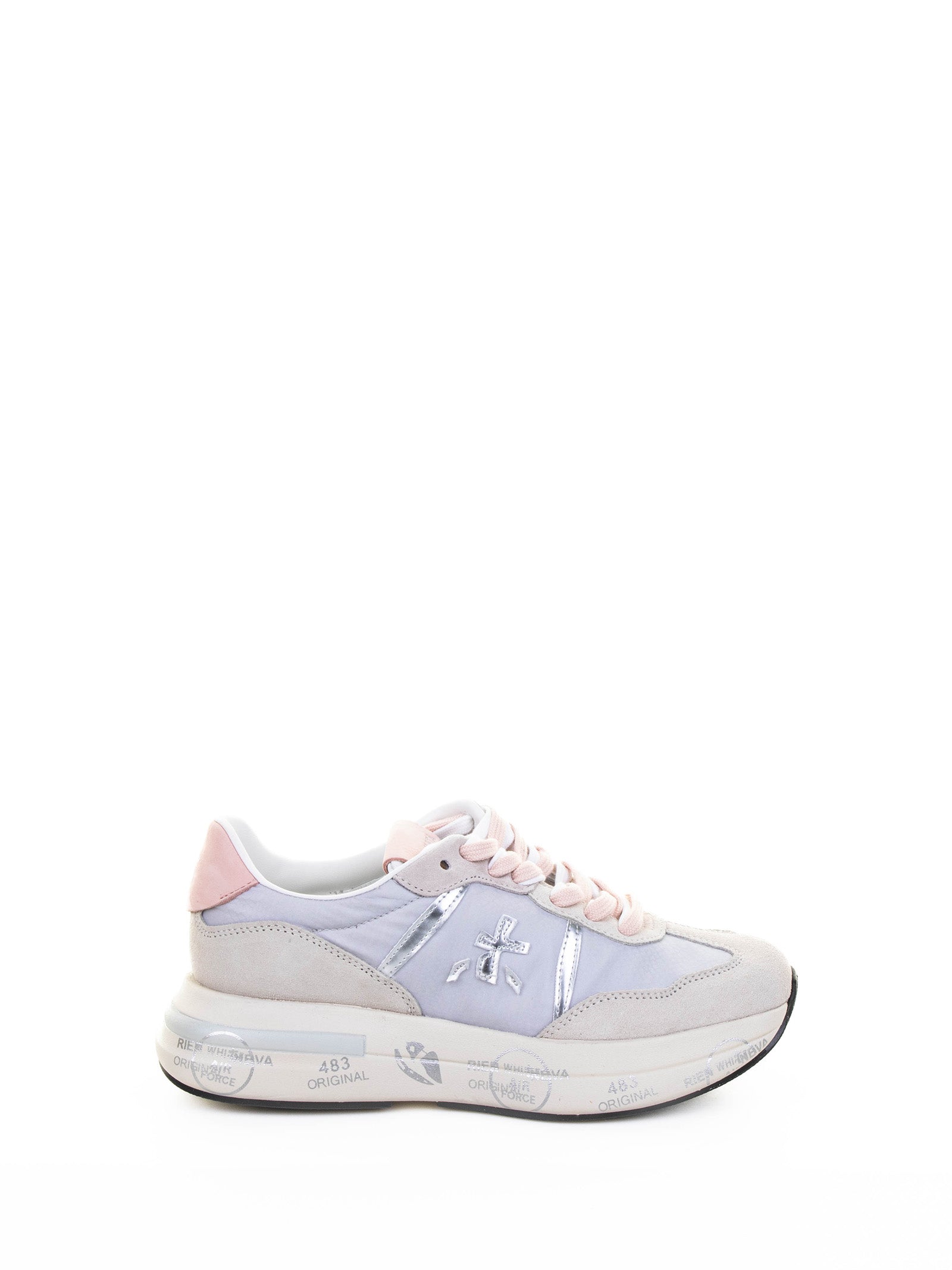 Premiata Sneakers Beige Silver Suede