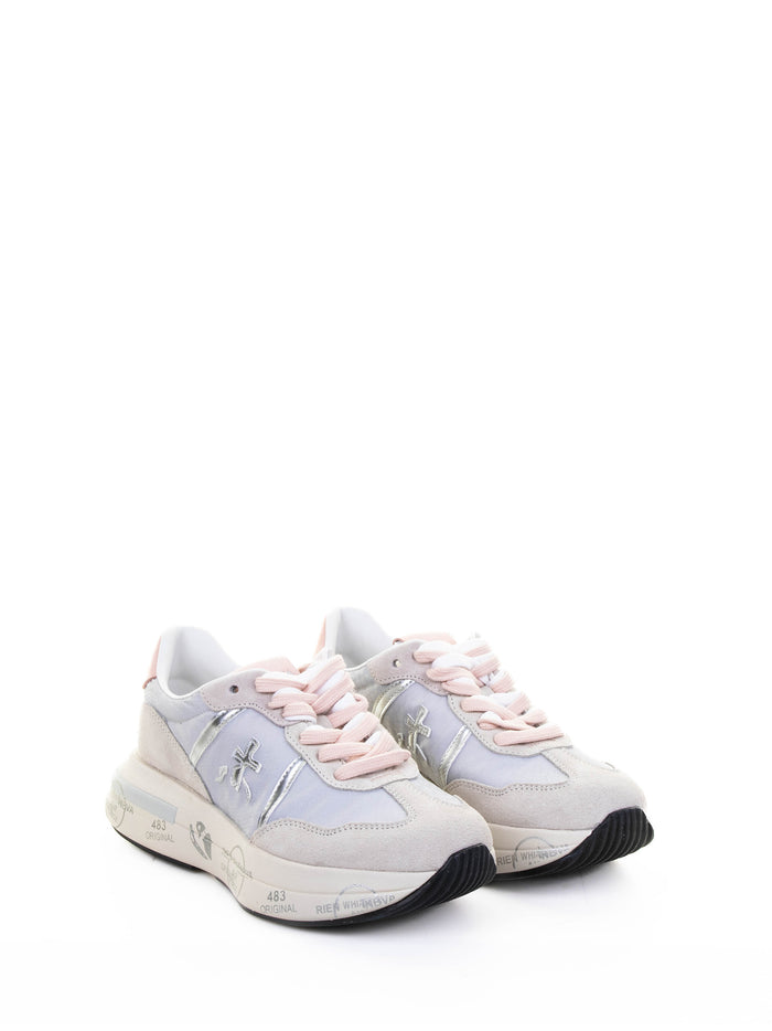 Premiata Sneakers Beige Silver Suede
