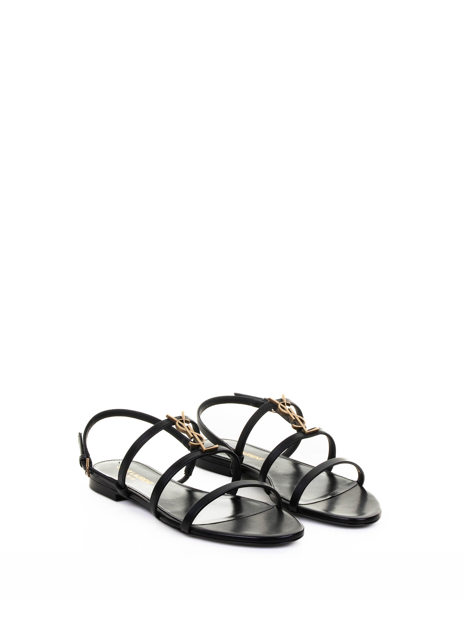 Saint Laurent Sandals Black Leather