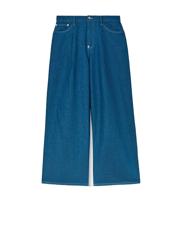 Kenzo Trousers Rinse Blue Denim Co Li