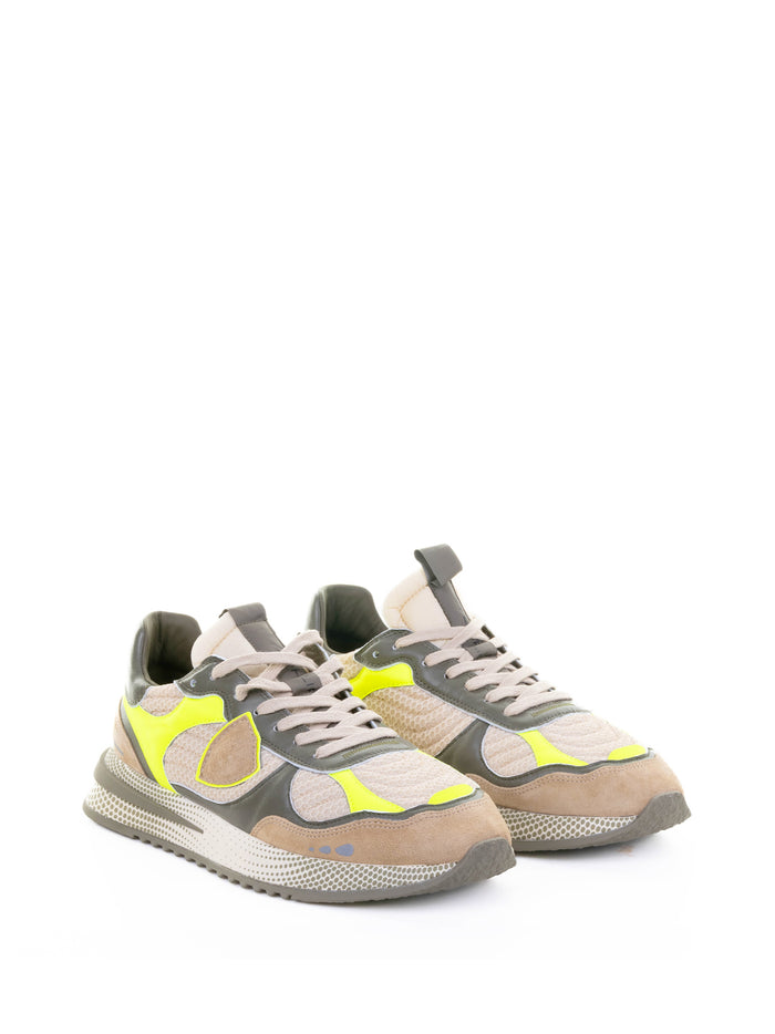 Philippe Model Sneakers Neon Militaire