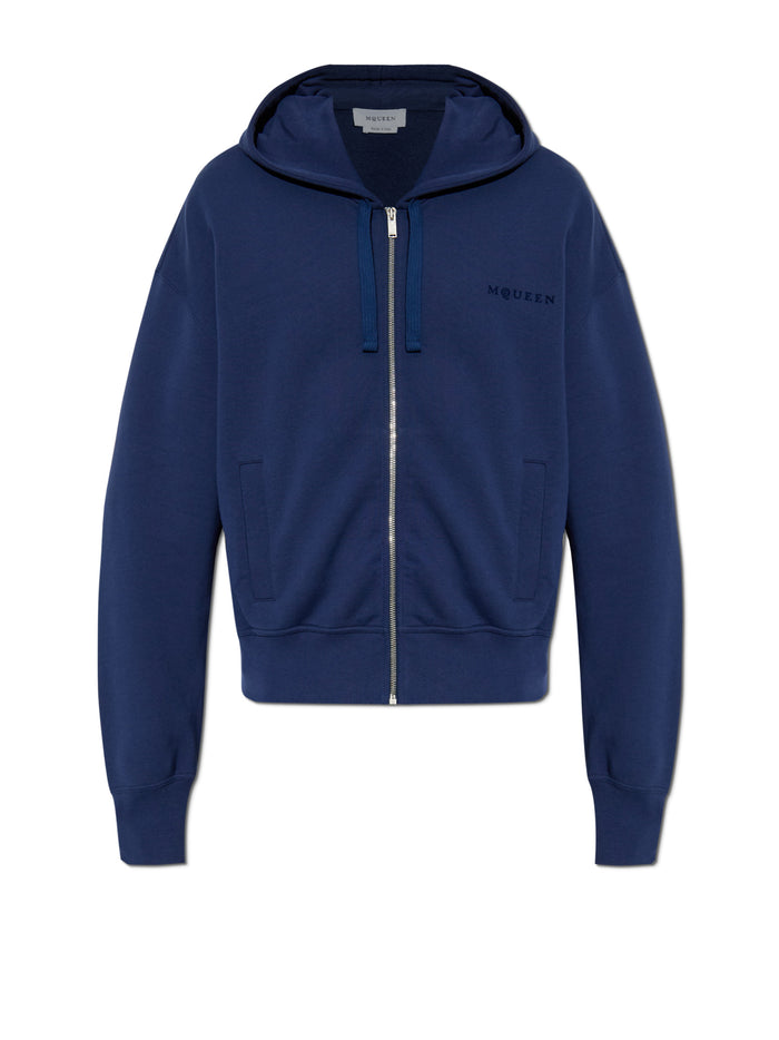 Alexander Mcqueen Sweaters Midnight Blue Tonal
