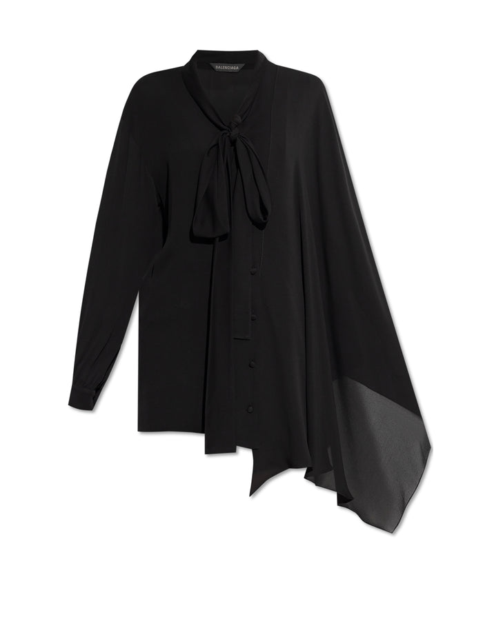 Balenciaga Shirts Black Silk
