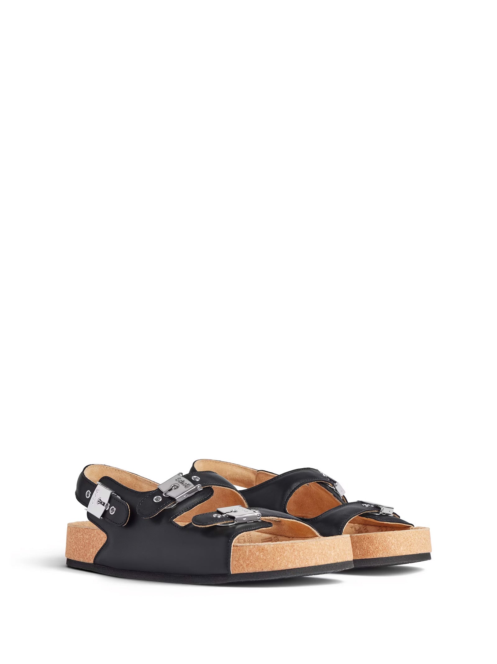 Balenciaga Sandals Black Calf Leather