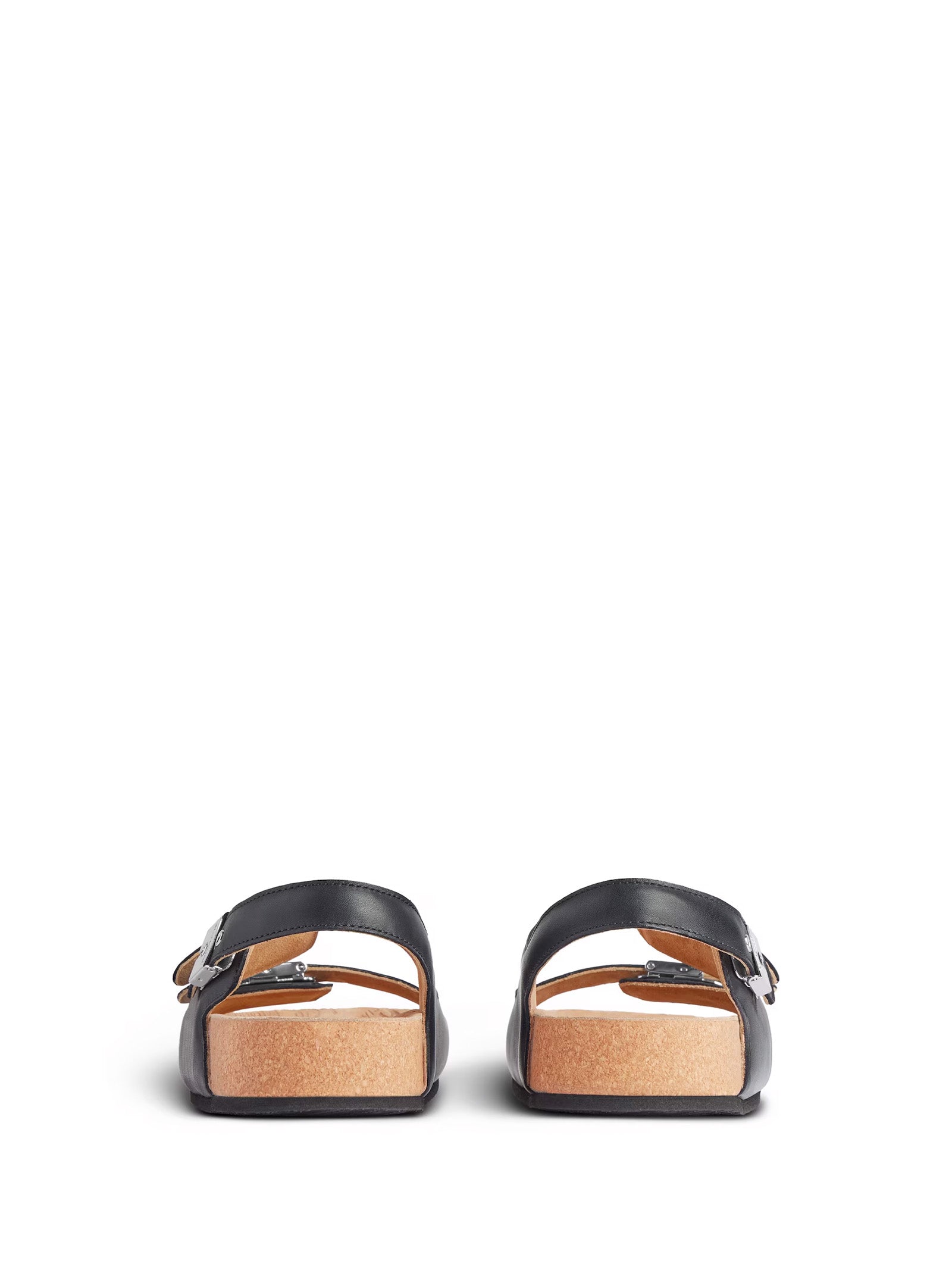 Balenciaga Sandals Black Calf Leather