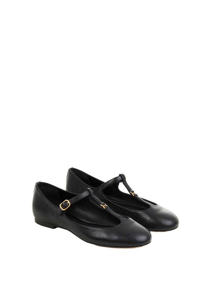 Chloè Flat Shoes Black Leather