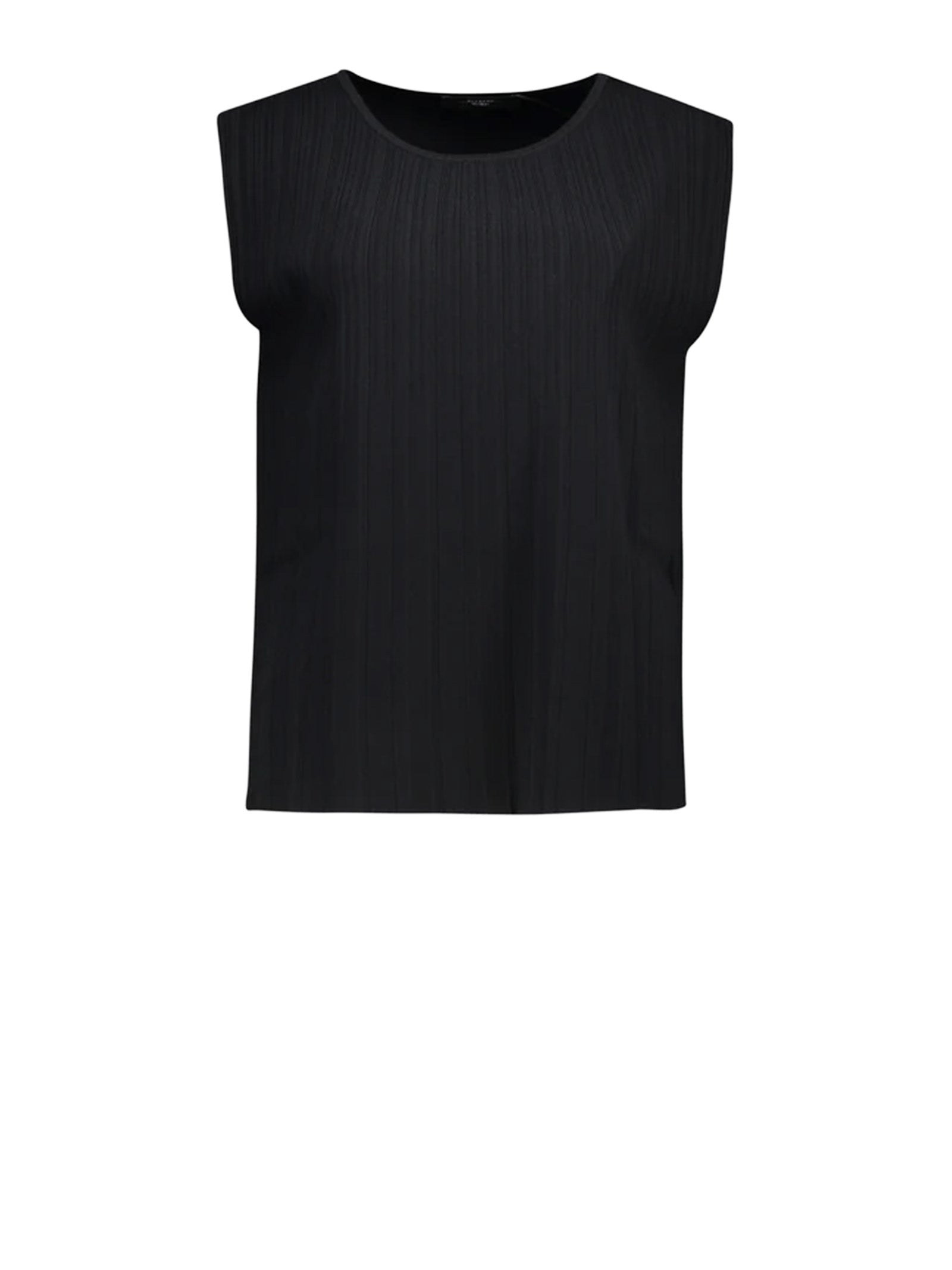 Max Mara Weekend Top Black Viscosa Poliestere