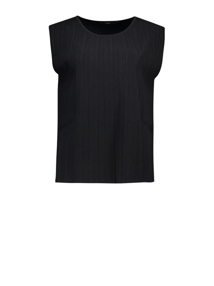 Max Mara Weekend Top Black Viscosa Poliestere
