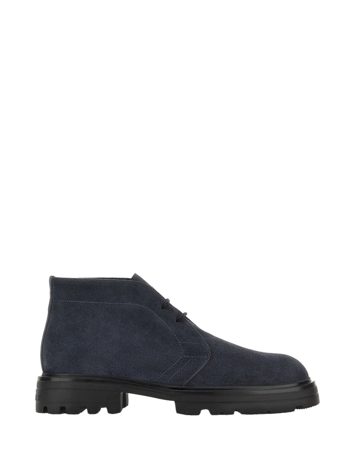 Hogan Boots Blue Leather