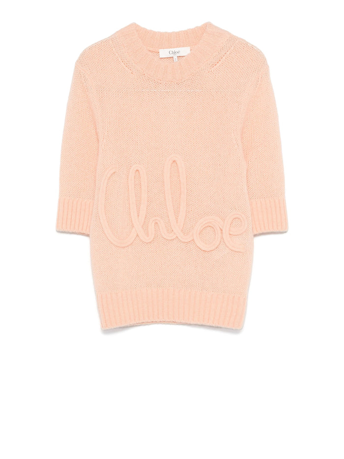 Chloè Sweaters Peach Orange Wo Silk