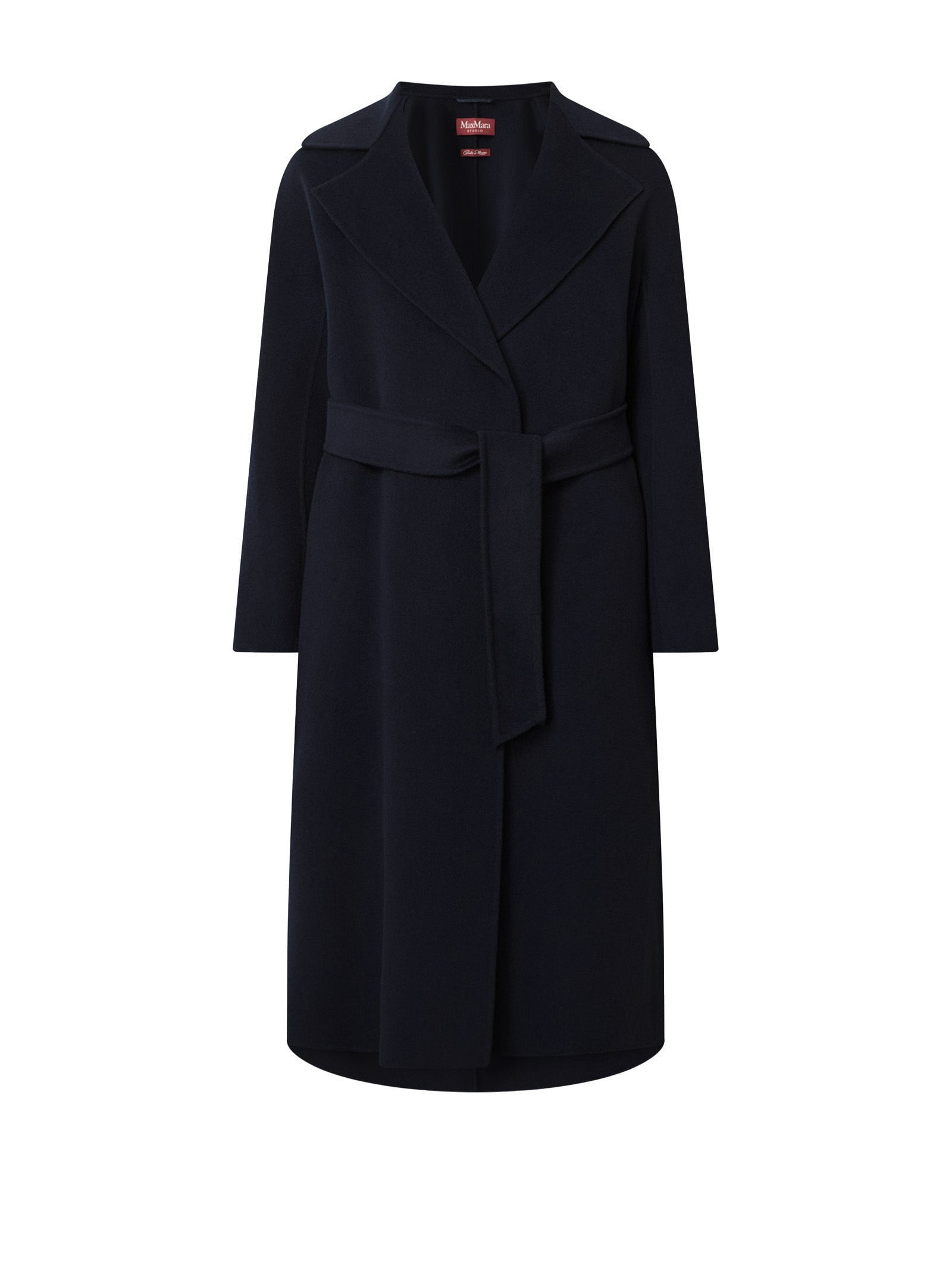 Max Mara Studio Coats Black Lana Vergine Ovis Aries