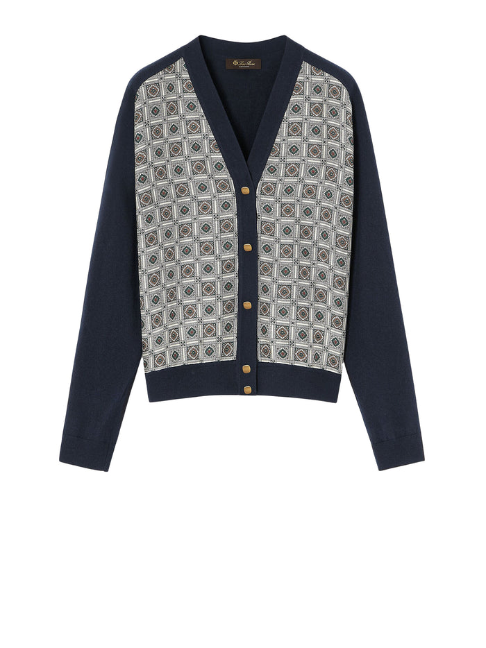 Loro Piana Sweaters Blue Navy Silk