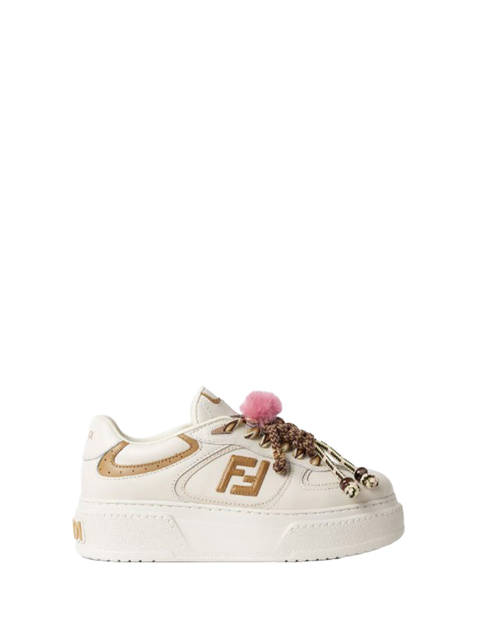 Fendi Sneakers White Ice Calf Leather