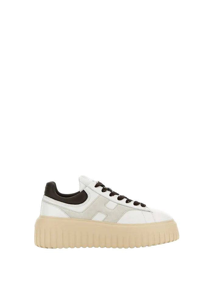 Hogan Sneakers Bianco + T.moro Leather