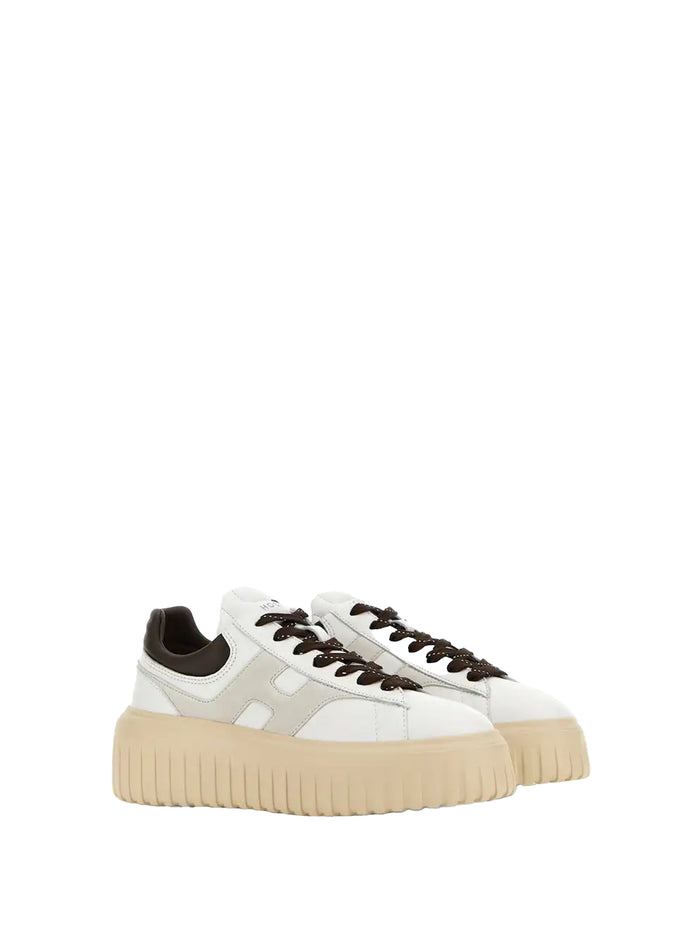 Hogan Sneakers Bianco + T.moro Leather