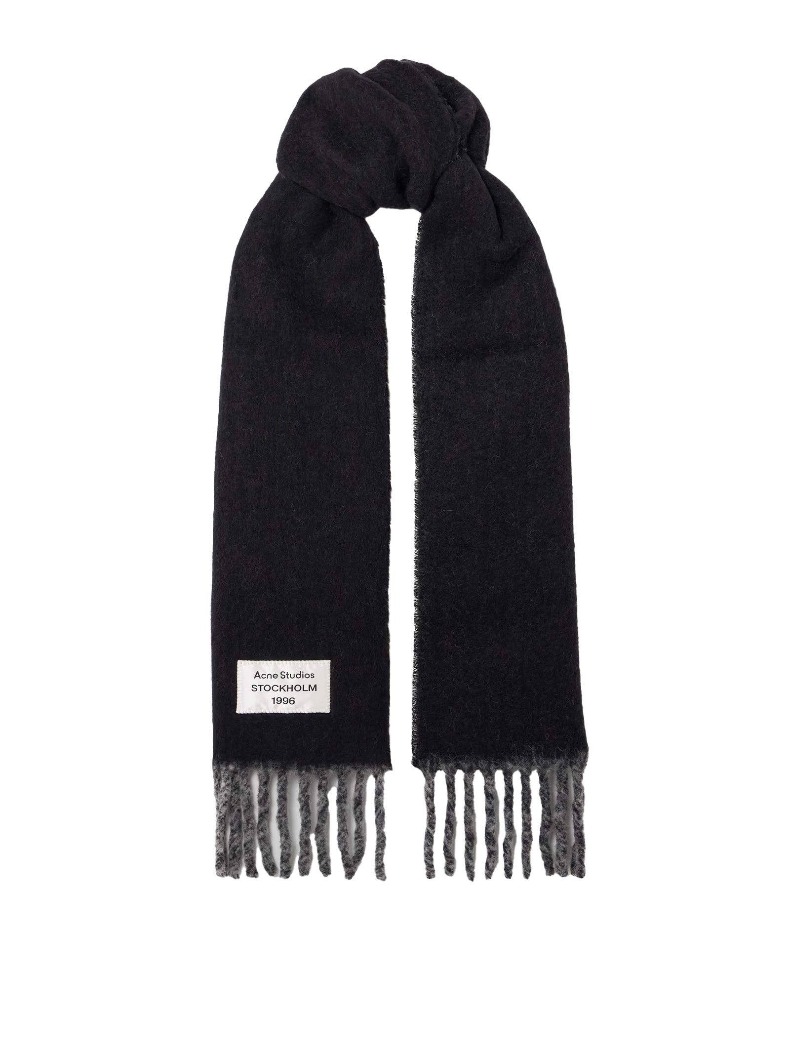Acne Scarfs Black Melange Mohair Wo Ny
