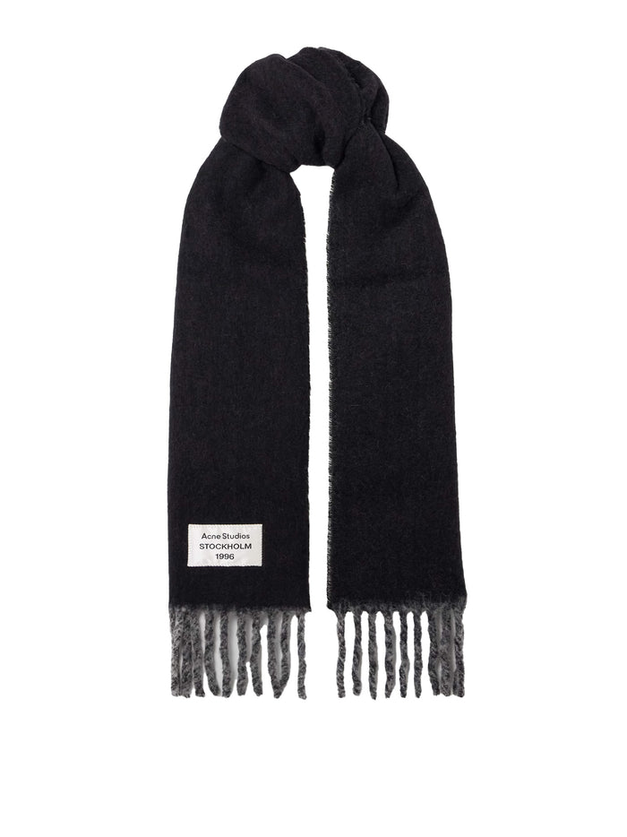 Acne Scarfs Black Melange Mohair Wo Ny