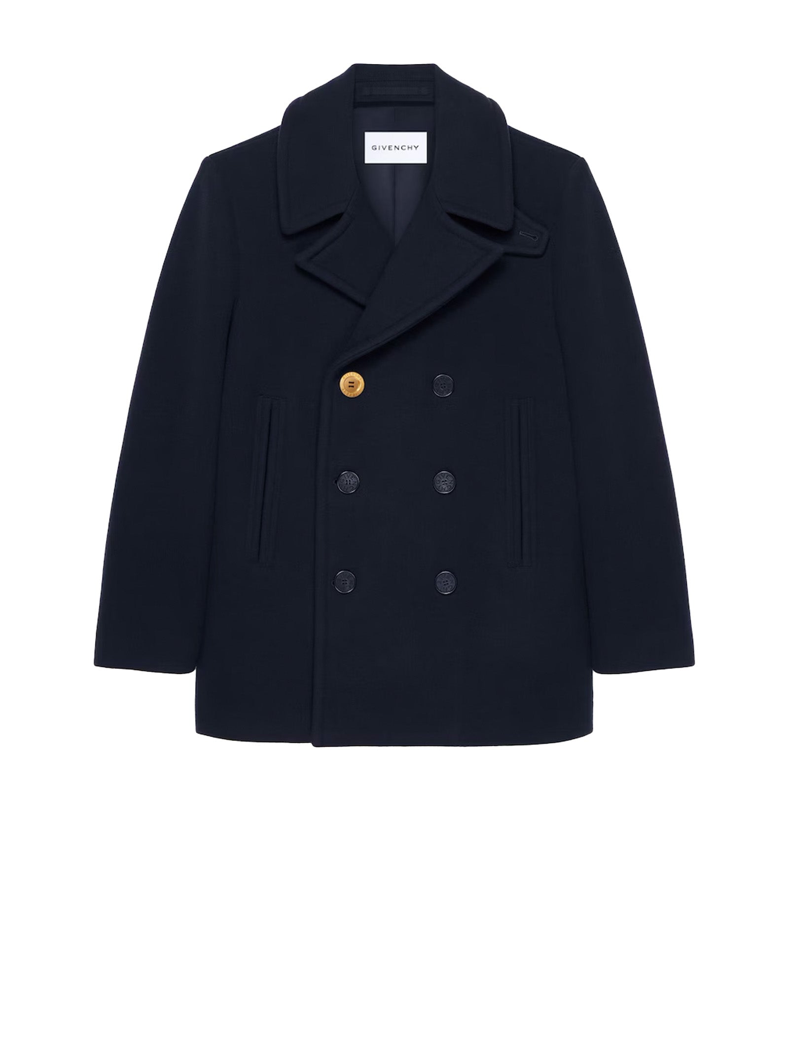 Givenchy Coats Blue Wool