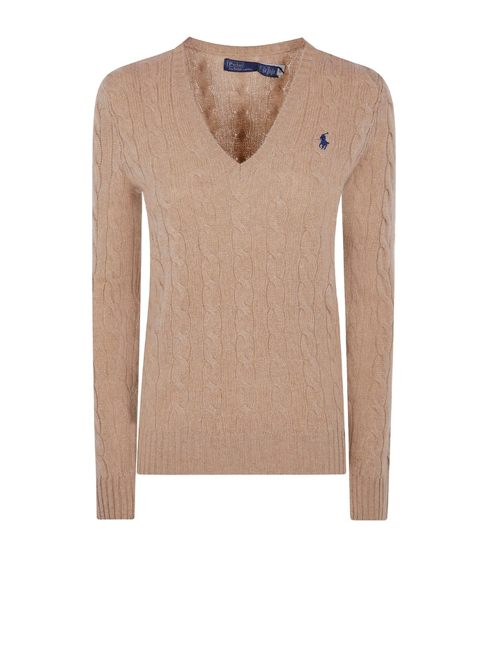 Polo Ralph Lauren Sweaters Camel Melange Wool Cashmere