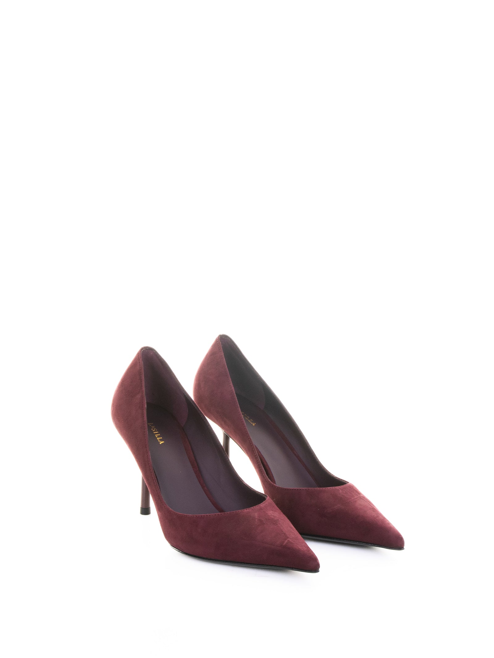 Le Silla With Heel Red Suede