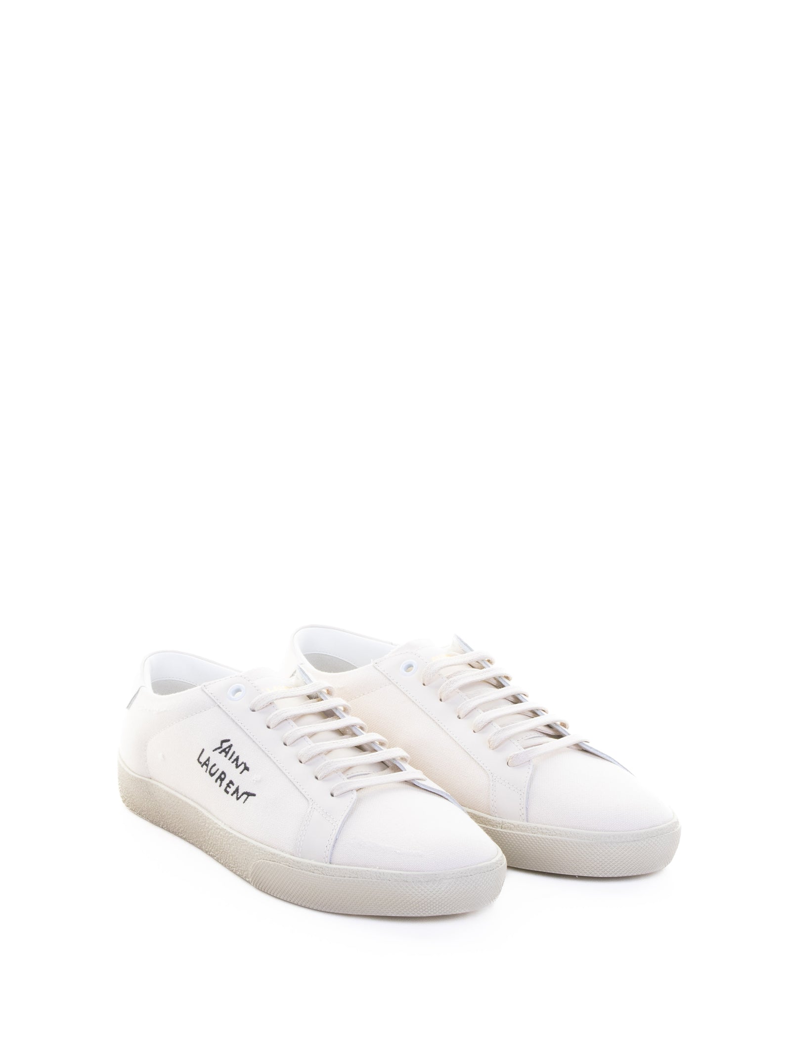 Saint Laurent Sneakers Cream Cotton