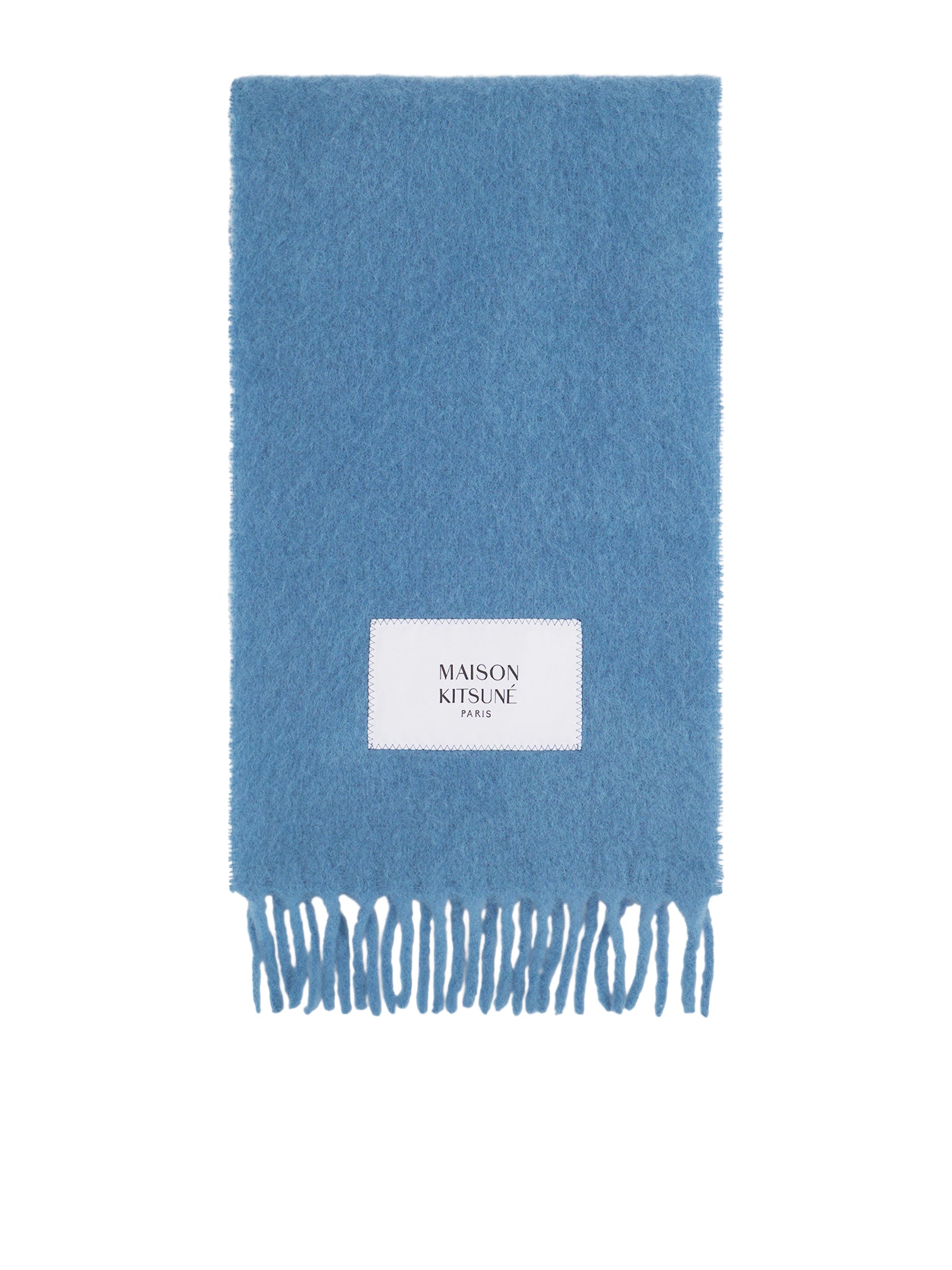 MAISON KITSUNE Scarfs Powder Blue Polyamide Wool