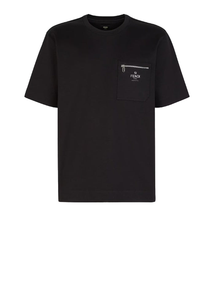 Fendi T-Shirts And Polos Black