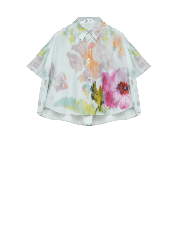 Loewe Shirts Light Blue Multi Co Pl Silk