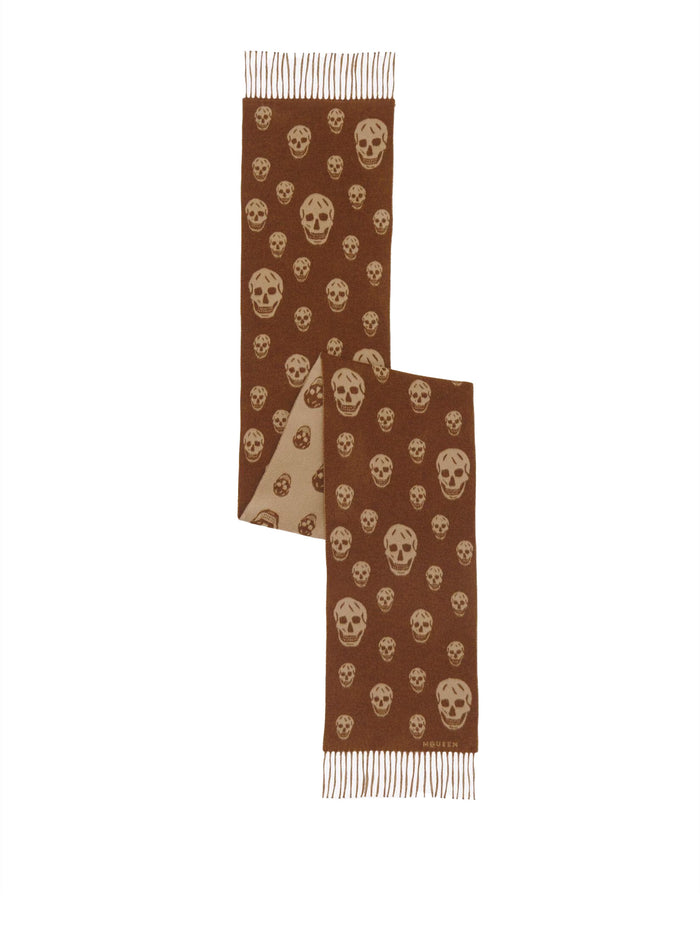 Alexander Mcqueen Scarfs Light Brown Camel Wo Cashmere