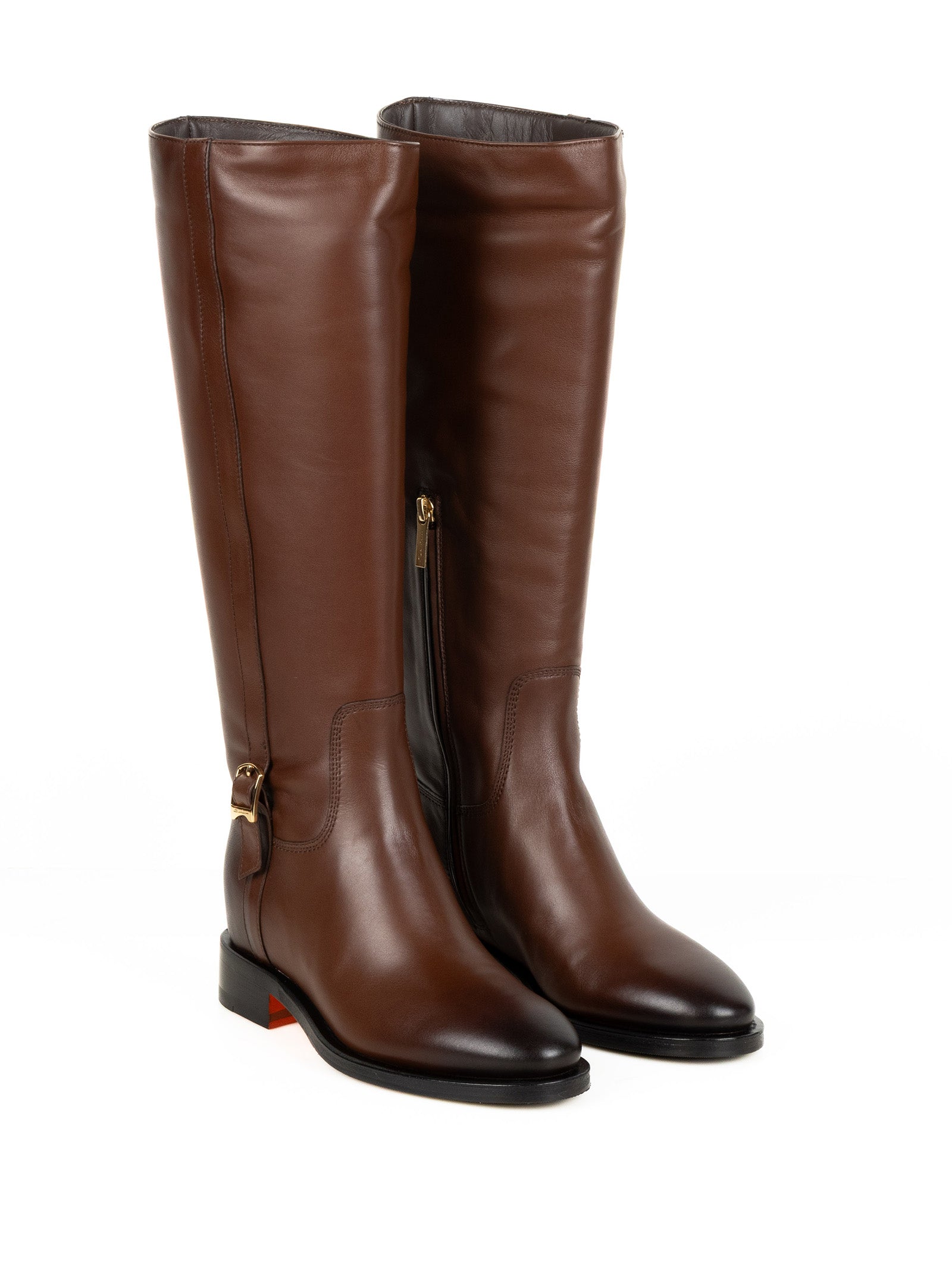 Santoni Boots Brown Pelle