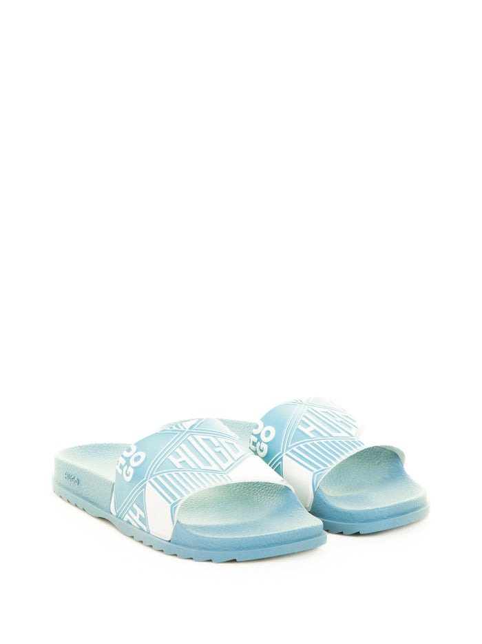 Hugo Boss Sandals Open Blue Rubber