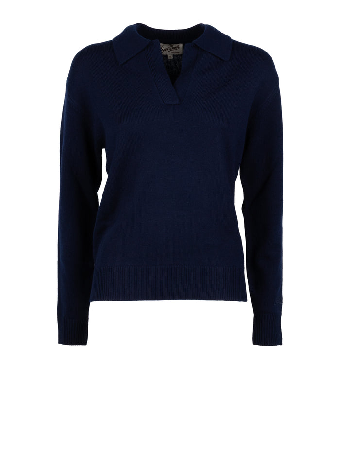 Mc2 Saint Barth Sweaters Blue Wool