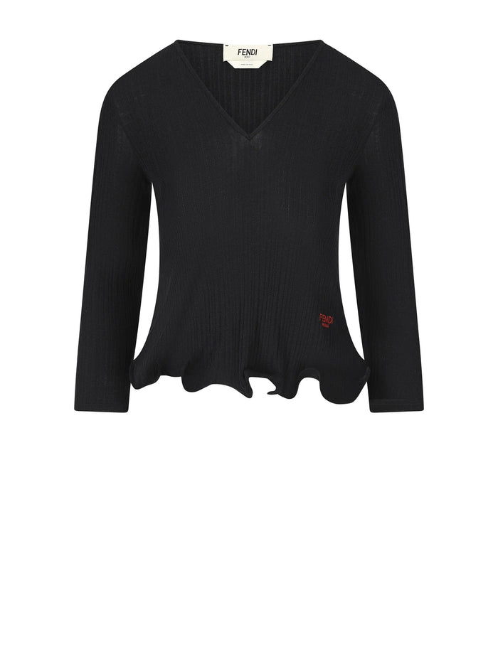Fendi T-Shirts And Polos Black