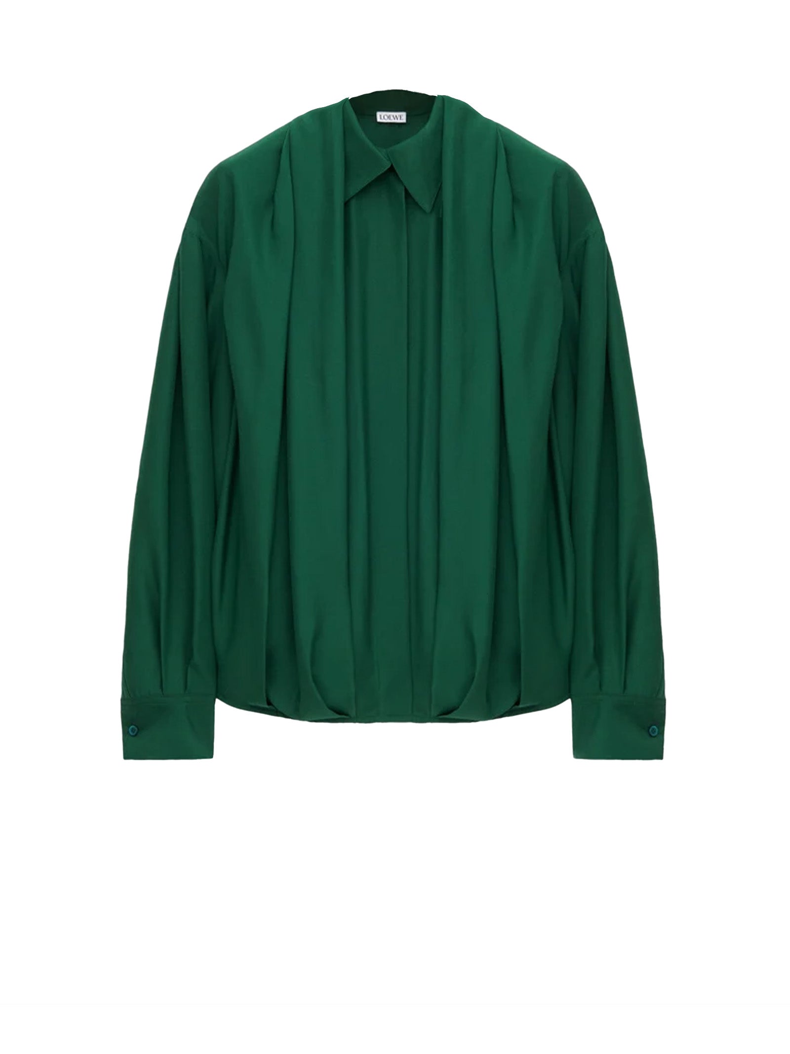 Loewe Shirts Green Silk Pl