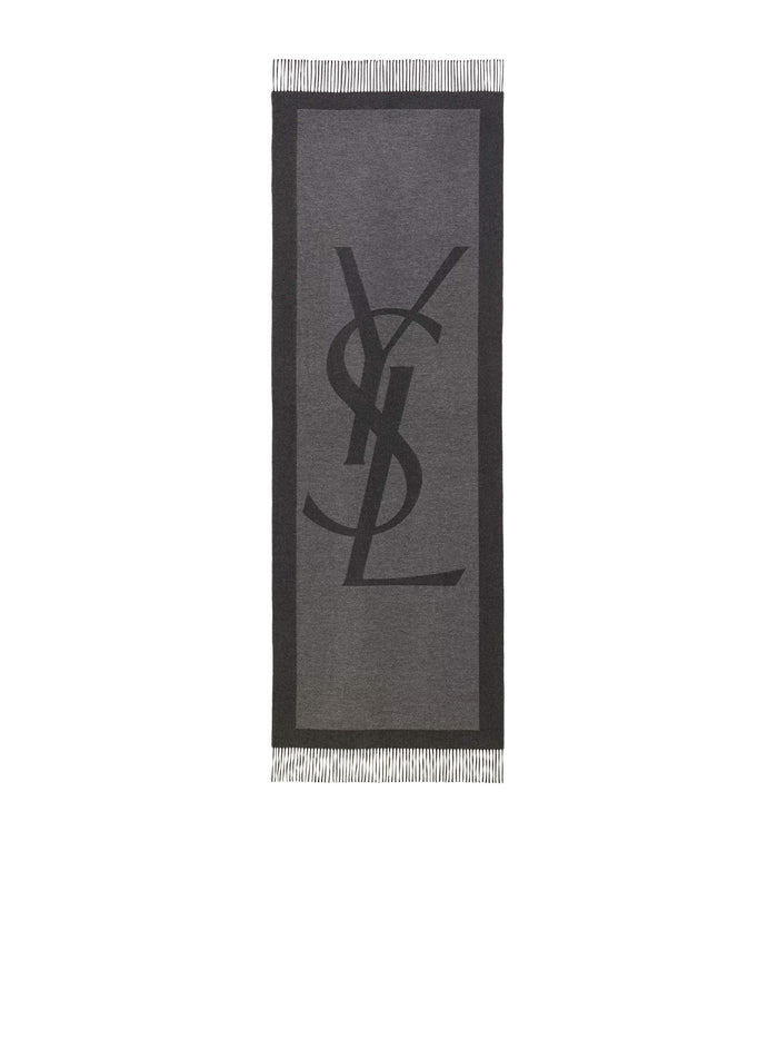 Saint Laurent Scarfs Graphite Dark Grey
