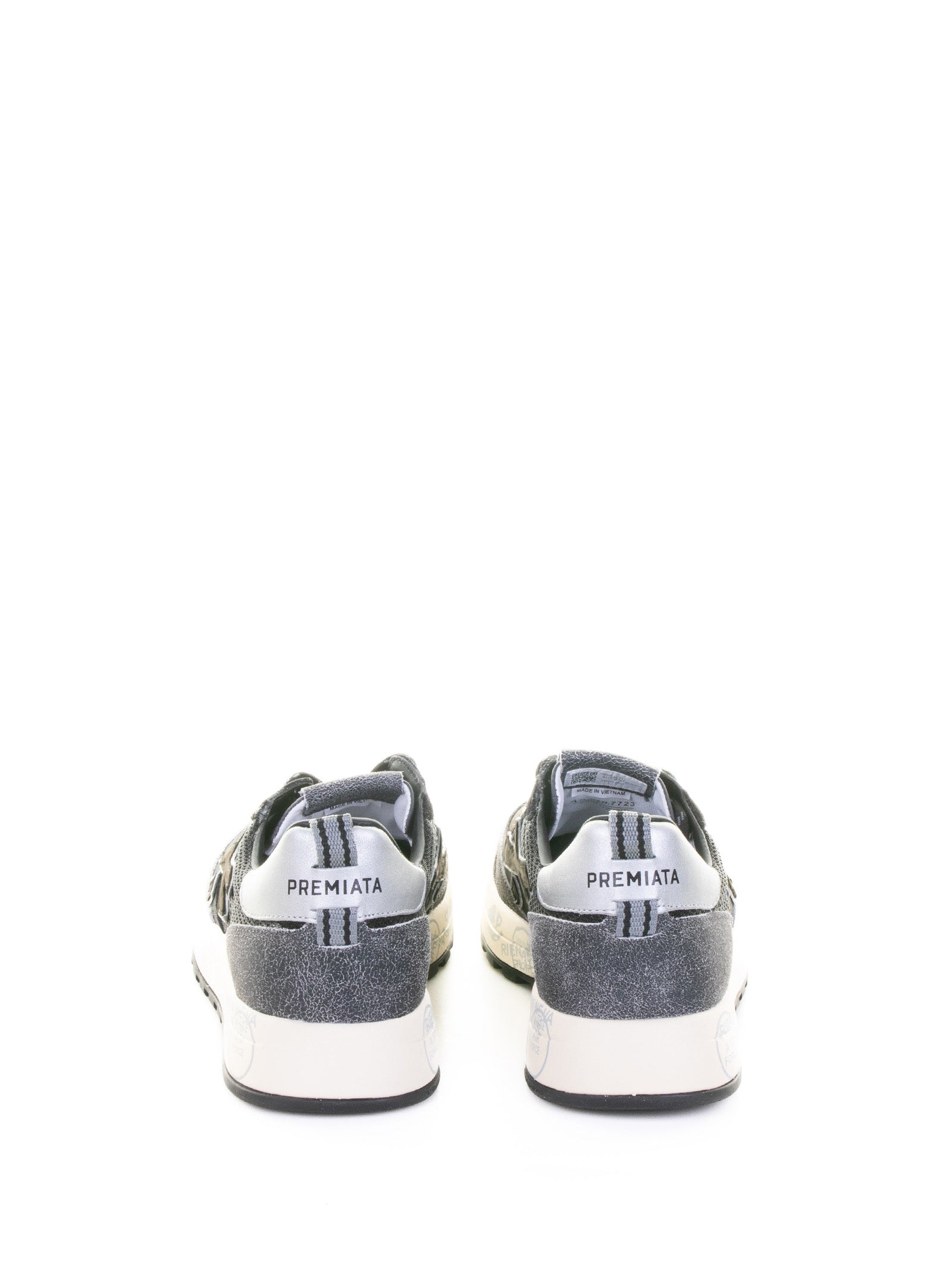 Premiata Sneakers Black Textile Leather Rubber