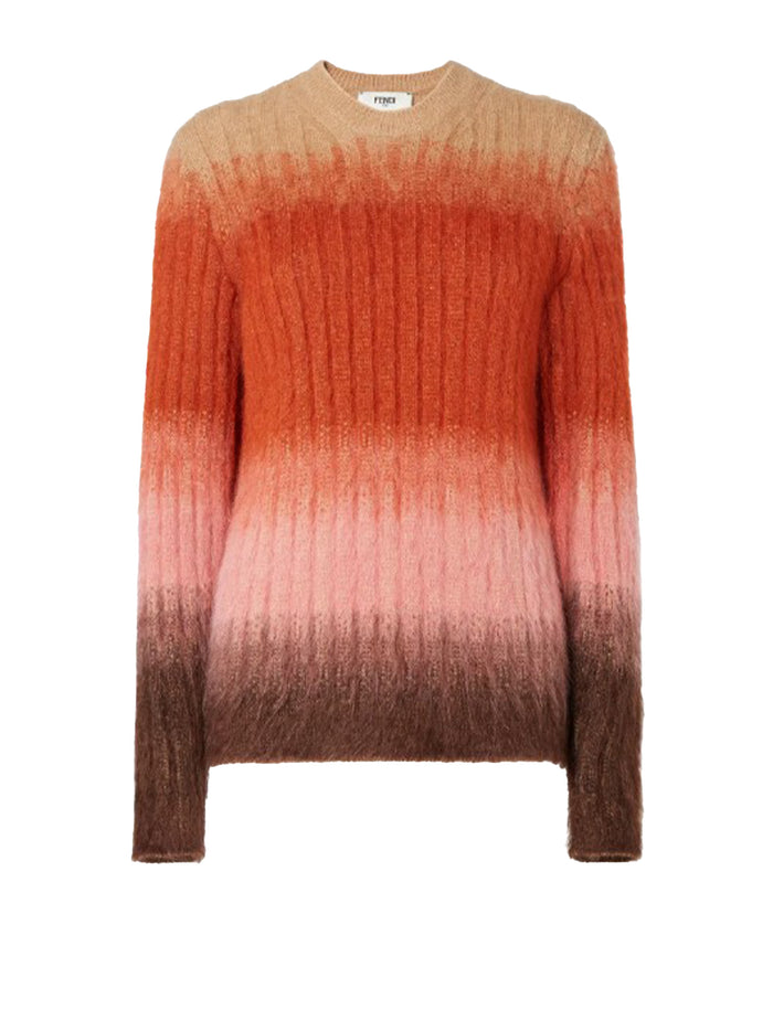Fendi Sweaters Rust Blush Mohair Polyamide Wo