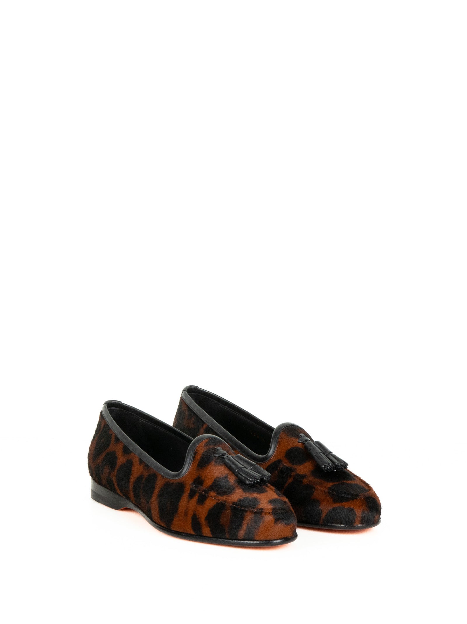 Santoni Sandals Brown Pony Hair Upper