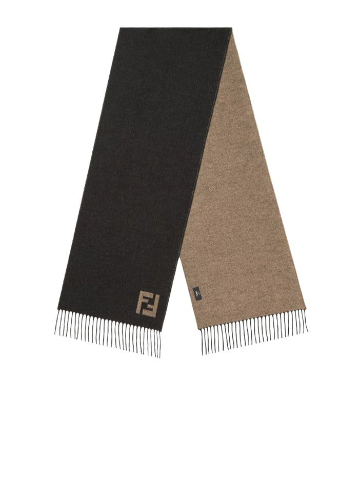 Fendi Scarfs Nero + Sabbia Wo Cashmere