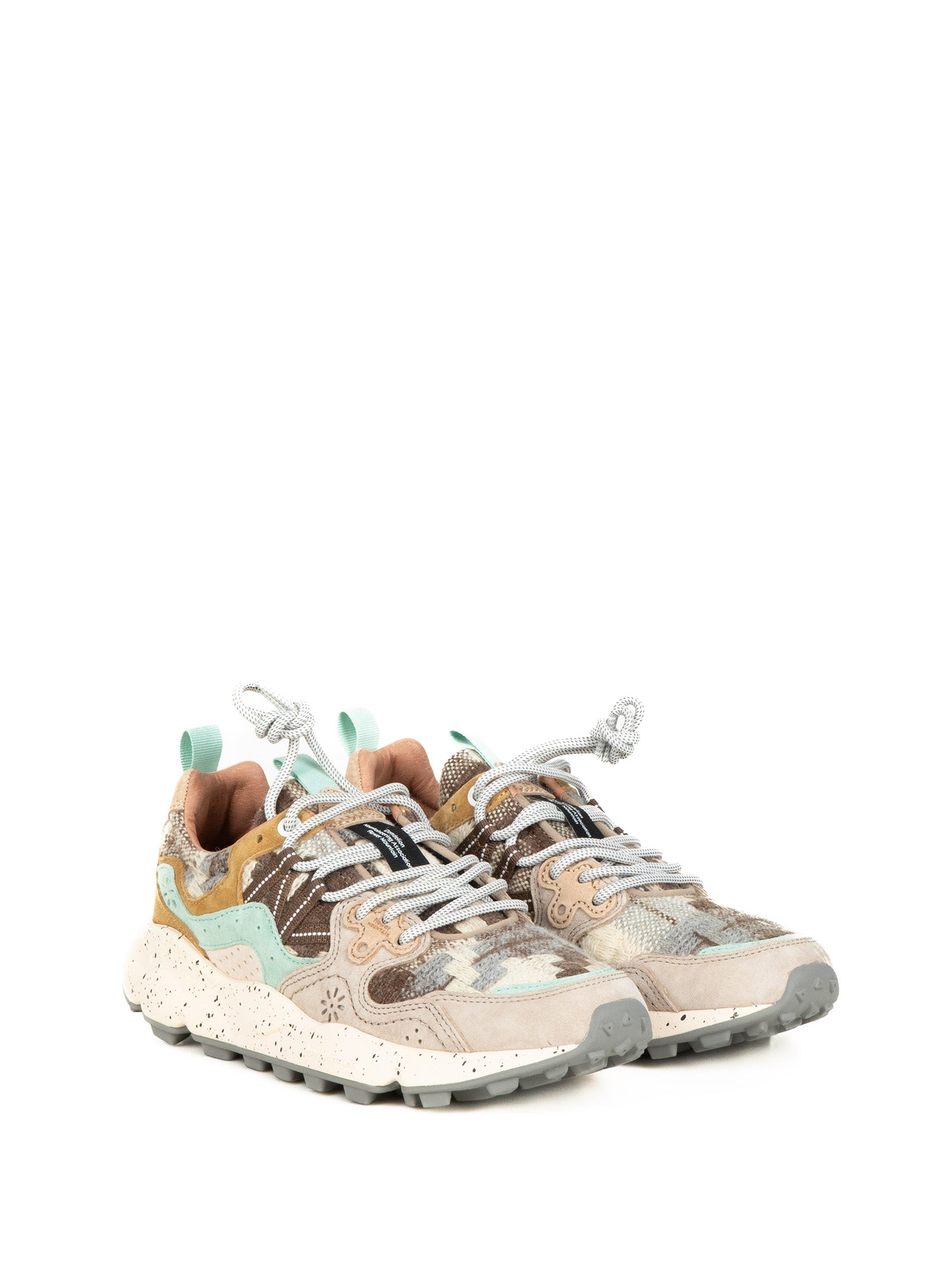 Flower Mountain Sneakers Taupe Ocra Panna
