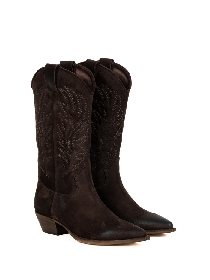 LEMARE Boots Coffee Suede