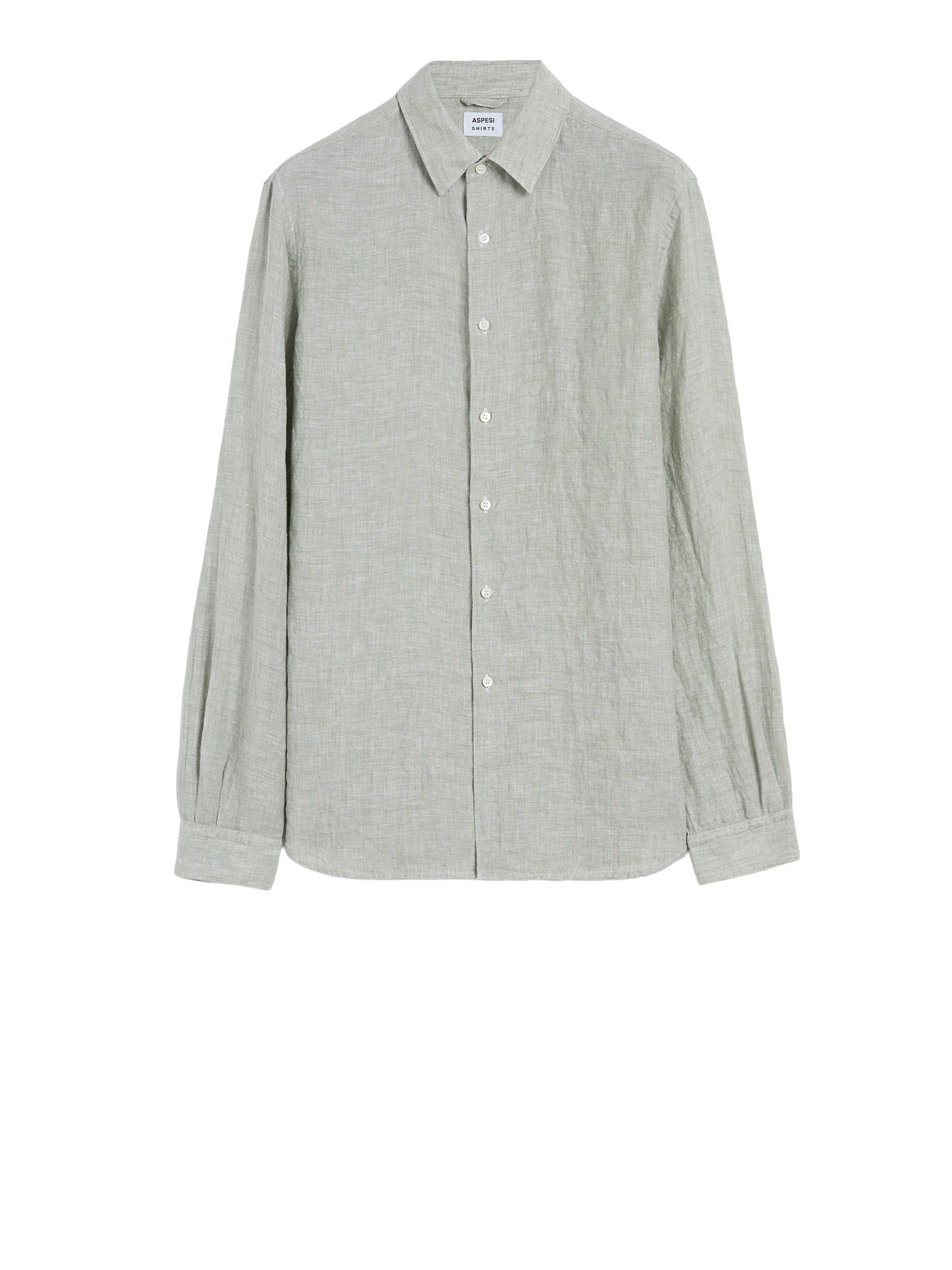 Aspesi Shirts Green Linen