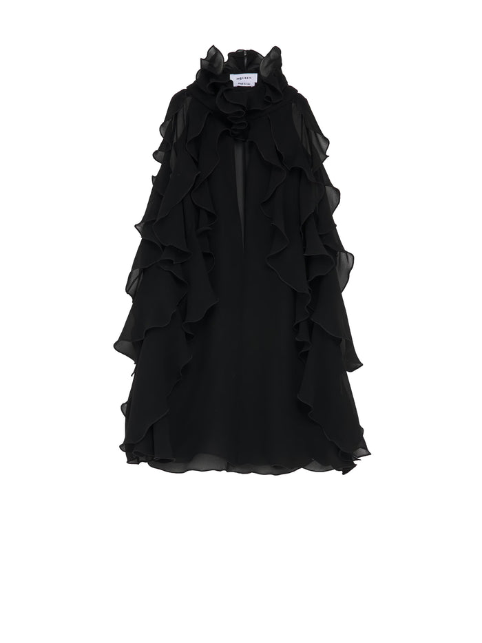 Alexander Mcqueen Top Black Silk