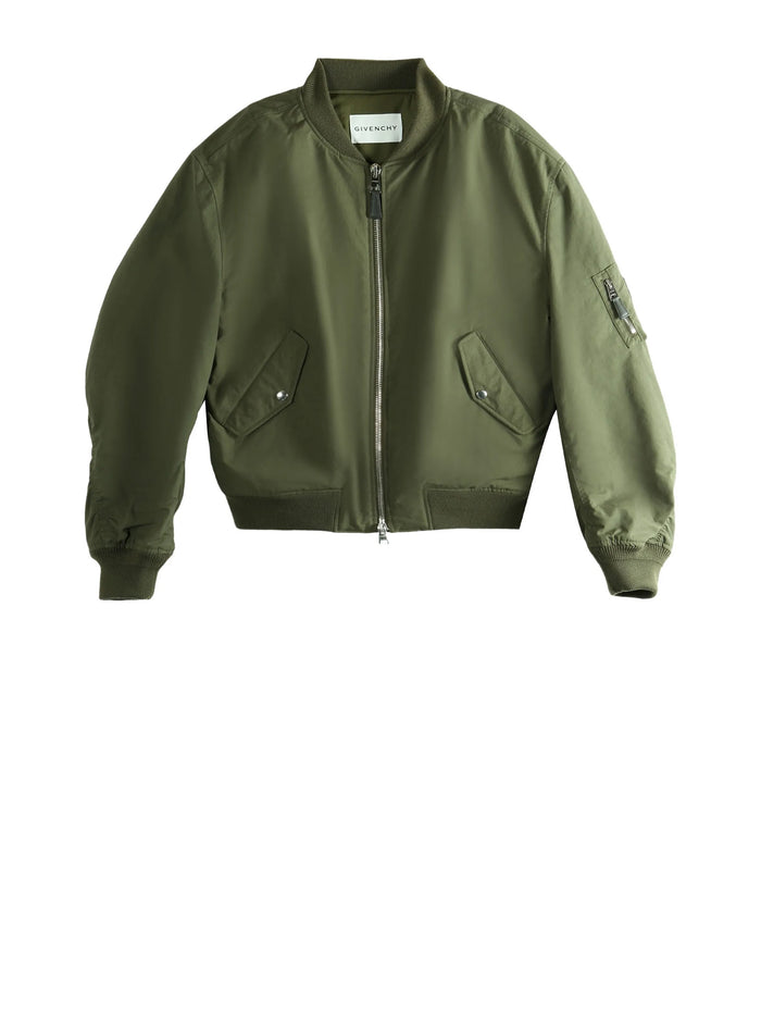 Givenchy Coats Khaki Cotton Polyamide