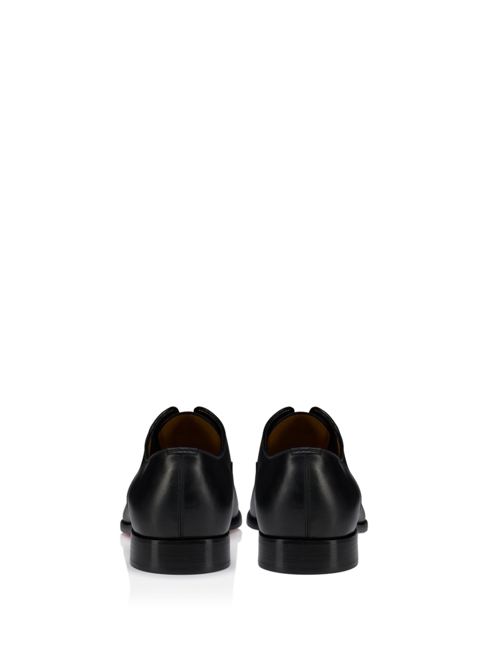 Louboutin Flat Shoes Black Co Silk Goat