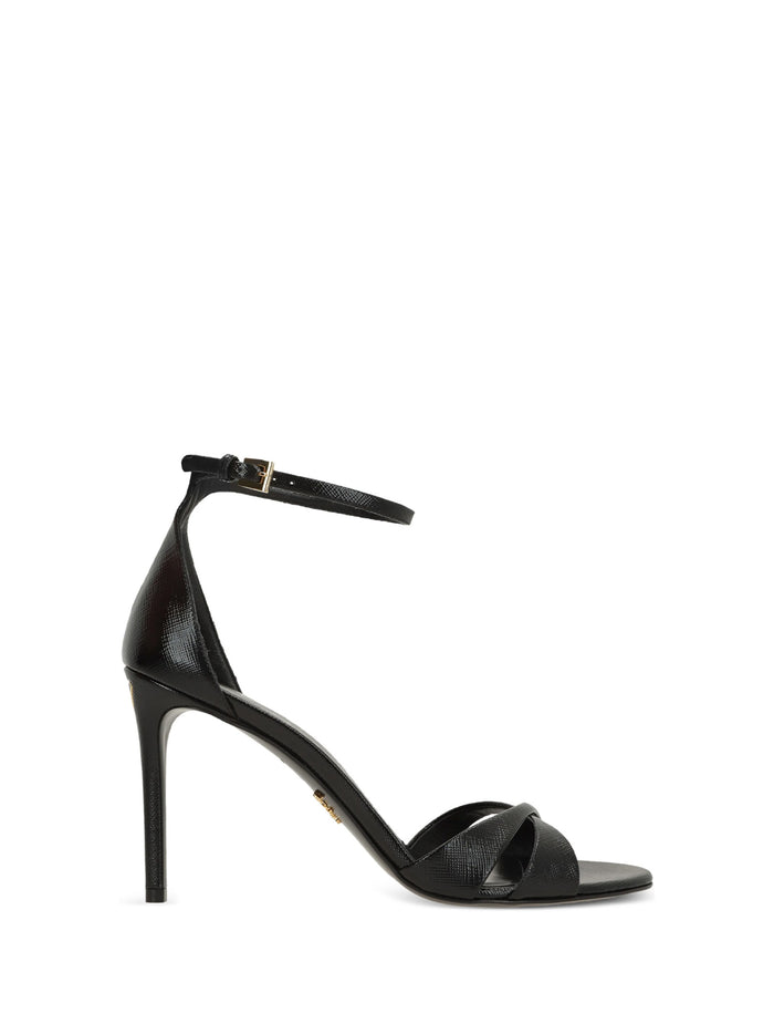 Prada Sandals Black Calf Leather