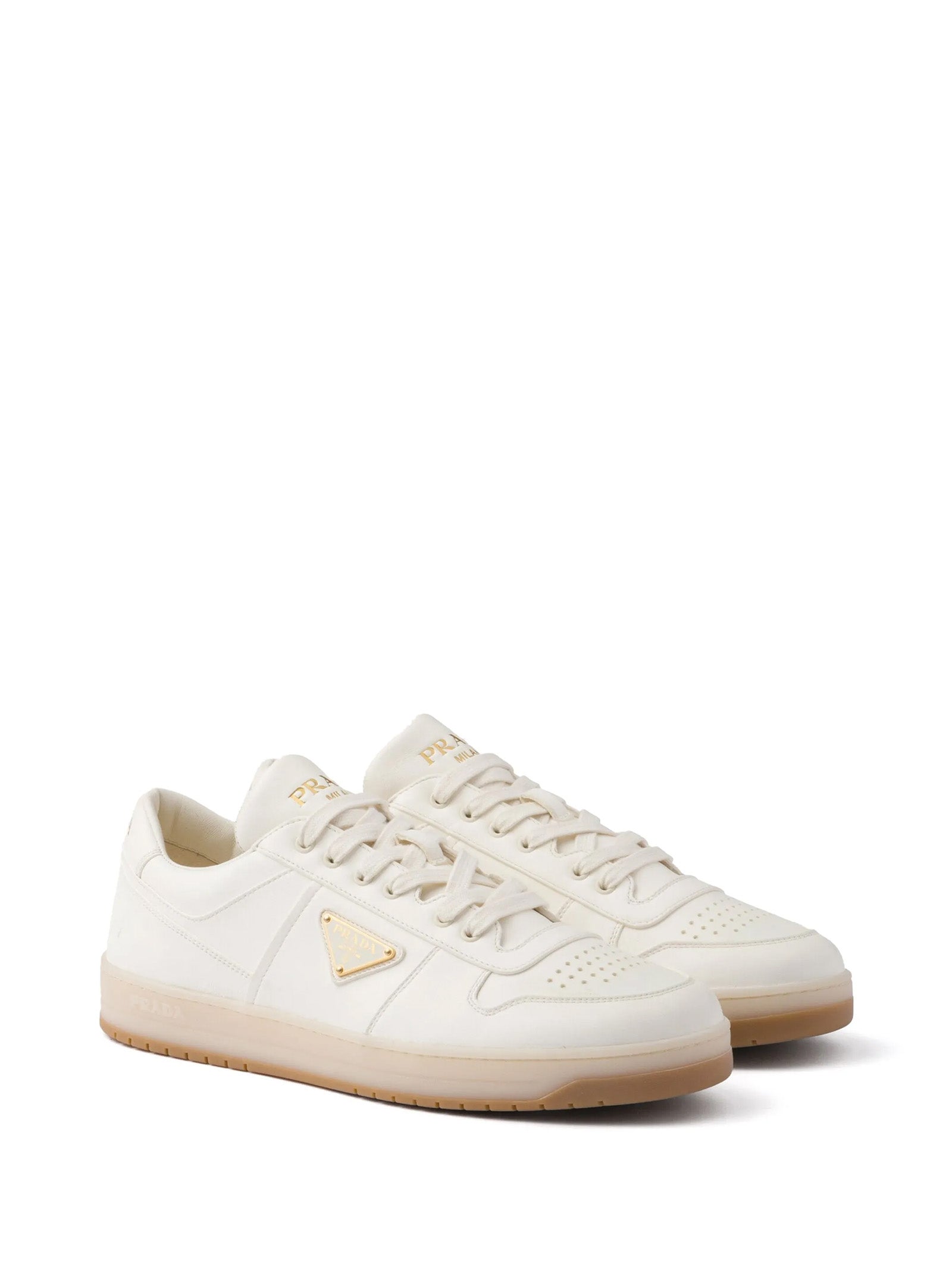 Prada Sneakers Ivory Lamb Leather